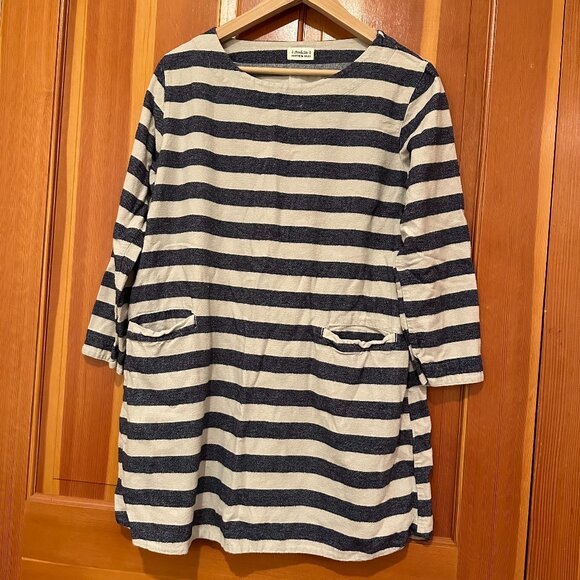 [NORTHERN TRUCK] Striped Cotton Tunic with Pockets - Size M - Picture 1 of 3